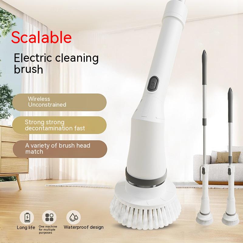 Cordless Electric Spin Scrubber with 8 Brush Heads – Bomves