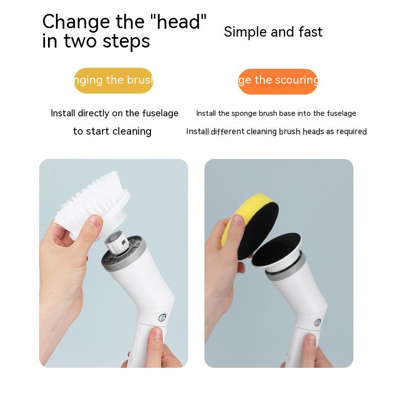 Cordless Electric Spin Scrubber with 8 Brush Heads – Bomves