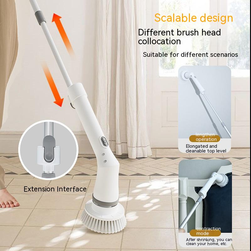Cordless Electric Spin Scrubber with 8 Brush Heads – Bomves