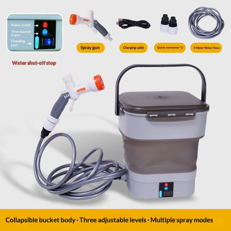 Gardening Watering Outdoor Pet Shower Foldable Electric Flush Device