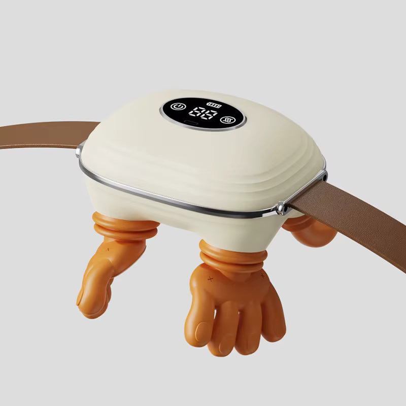 Shiatsu massager deep kneading nodes and adjustable straps detail