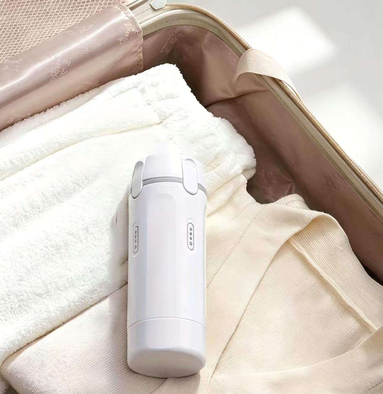 Travel dispenser bottle compact size for luggage and gym bags