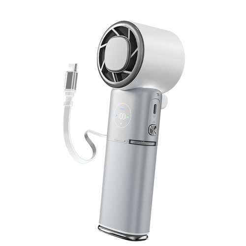 IceBreeze fan 5000mAh battery and USB charging detail