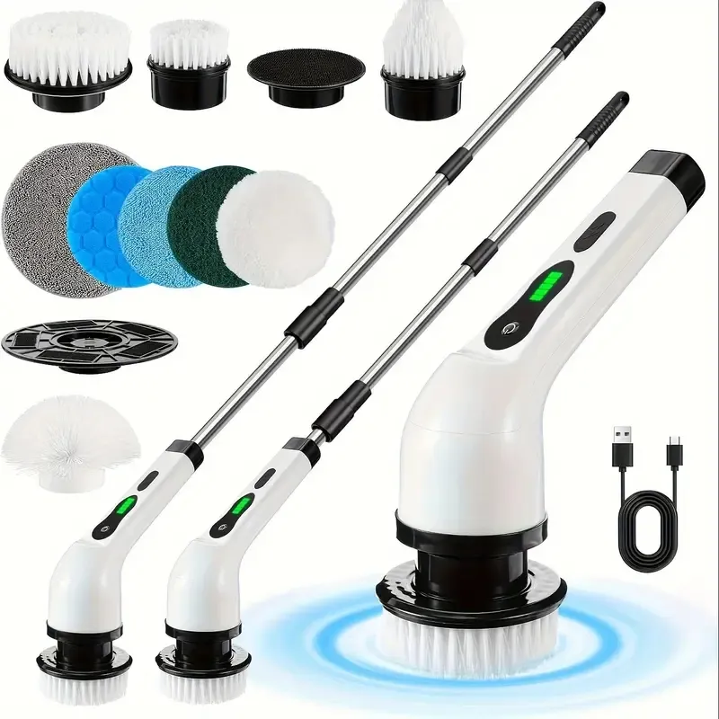 9-in-1 Cordless Electric Cleaning Brush with 9 Brush Heads